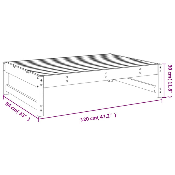 Gartenhocker Kiefernholz 120x80 cm