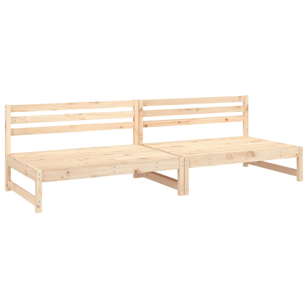 vidaXL Canapés centraux de jardin 2 pcs 120x80 cm Bois de pin massif