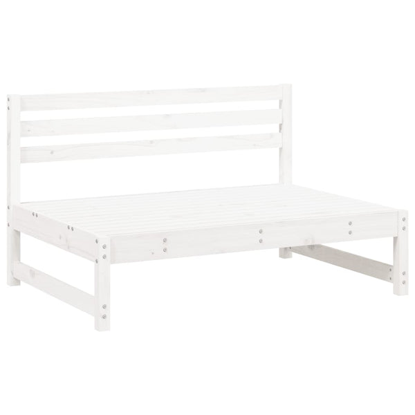 Garten Mittelsofas 2er Set Kiefer Massivholz Weiß