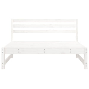 Garten Mittelsofas 2er Set Kiefer Massivholz Weiß
