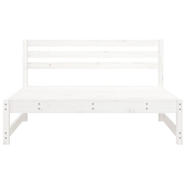 Garten Mittelsofas 2er Set Kiefer Massivholz Weiß