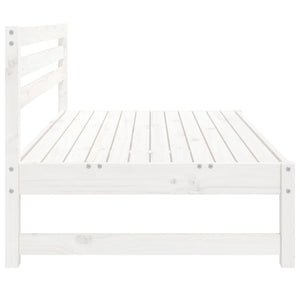 Garten Mittelsofas 2er Set Kiefer Massivholz Weiß
