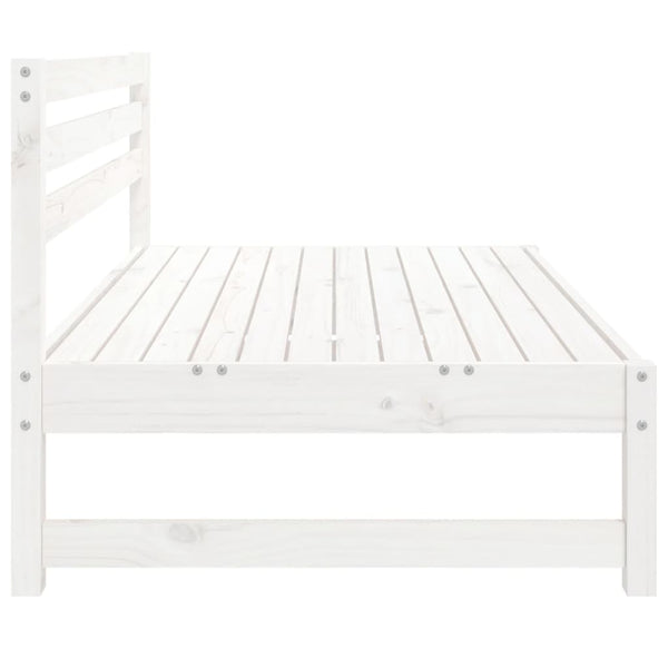 Garten Mittelsofas 2er Set Kiefer Massivholz Weiß