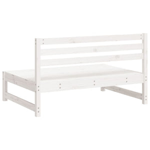 Garten Mittelsofas 2er Set Kiefer Massivholz Weiß