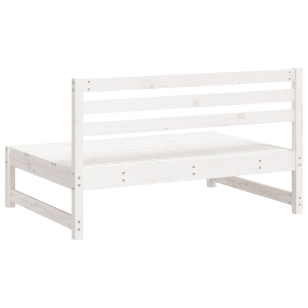 Garten Mittelsofas 2er Set Kiefer Massivholz Weiß