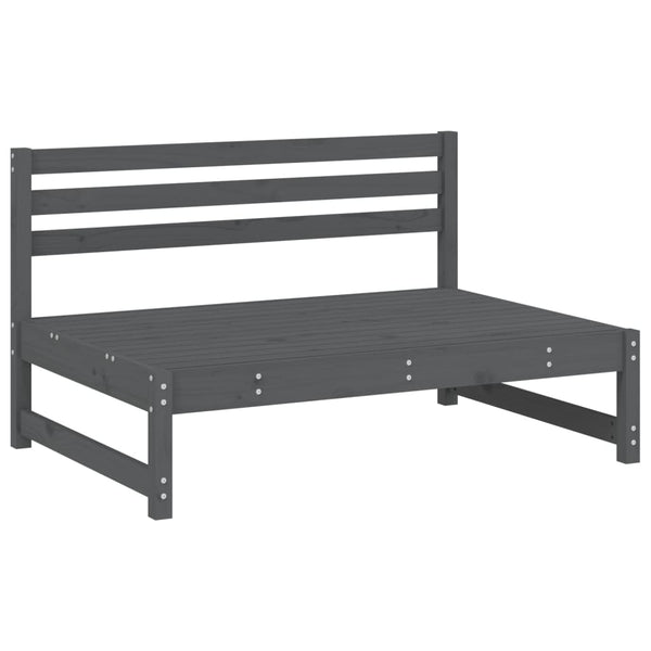 vidaXL Canapés centraux de jardin 2 pcs Gris 120x80 cm Bois de pin massif