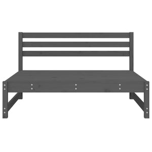 vidaXL Canapés centraux de jardin 2 pcs Gris 120x80 cm Bois de pin massif