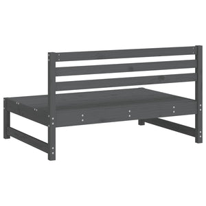 vidaXL Canapés centraux de jardin 2 pcs Gris 120x80 cm Bois de pin massif