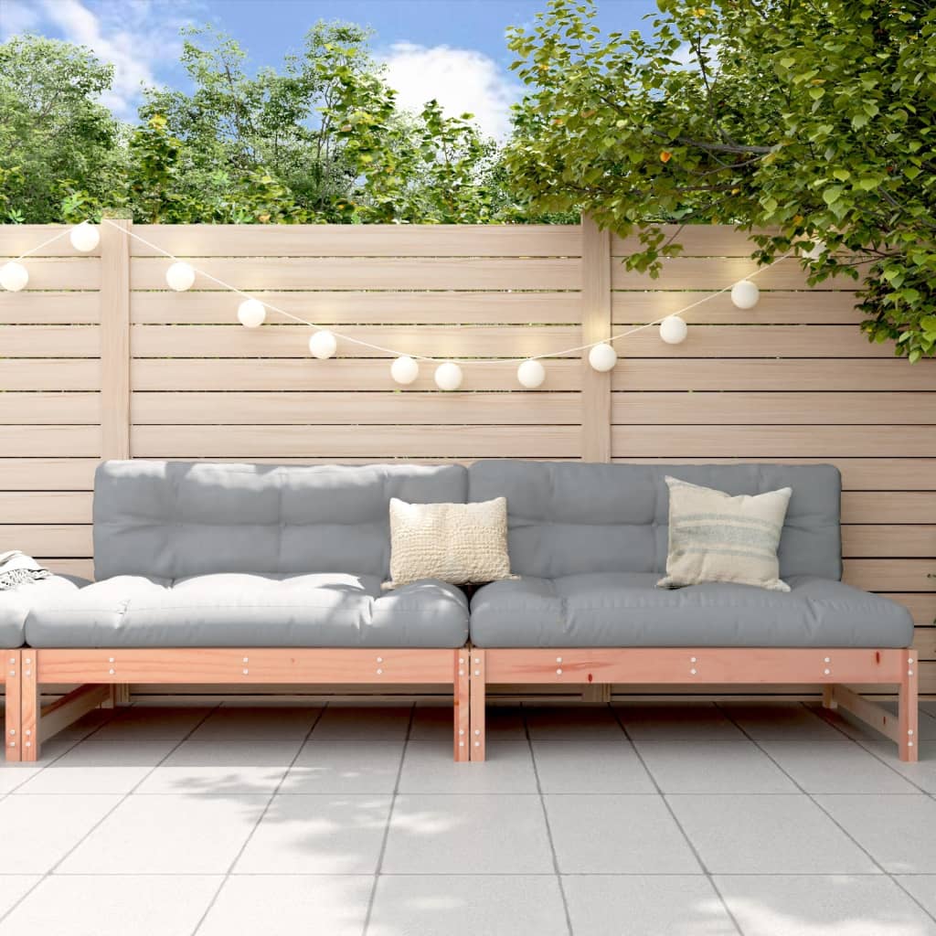 vidaXL Canapés centraux de jardin 2 pcs 120x80 cm Bois de douglas massif