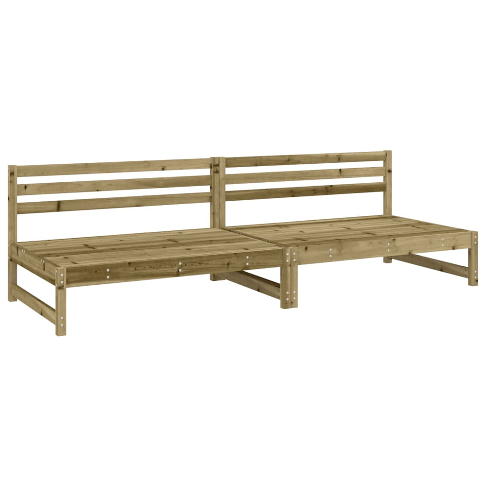 vidaXL Canapés centraux de jardin 2 pcs 120x80 cm Bois de pin imprégné