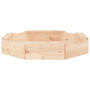 Achteckiger Sandkasten mit Sitzen aus Kiefernholz