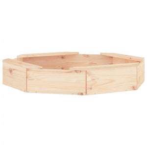Achteckiger Sandkasten mit Sitzen aus Kiefernholz
