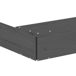 Grauer Sandkasten mit Sitzen, achteckig