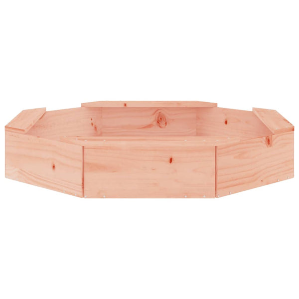 Achteckiger Sandkasten mit Sitzen aus Douglasienholz