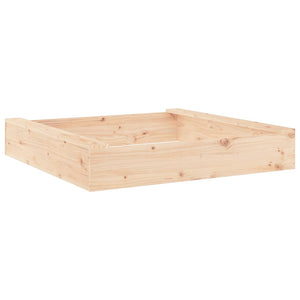 Quadratischer Sandkasten mit Sitzen aus Kiefernholz