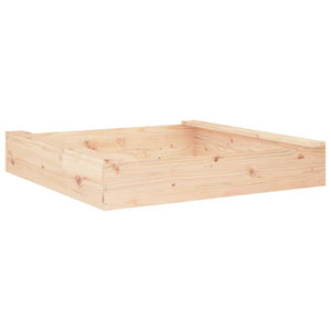 Quadratischer Sandkasten mit Sitzen aus Kiefernholz