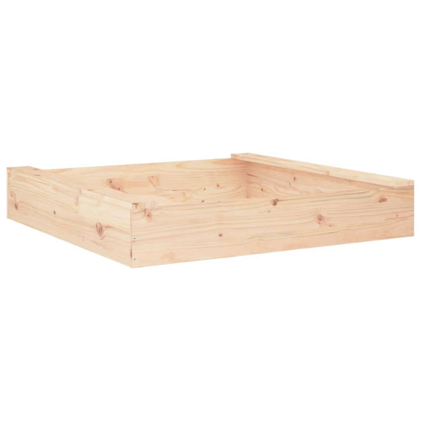Quadratischer Sandkasten mit Sitzen aus Kiefernholz