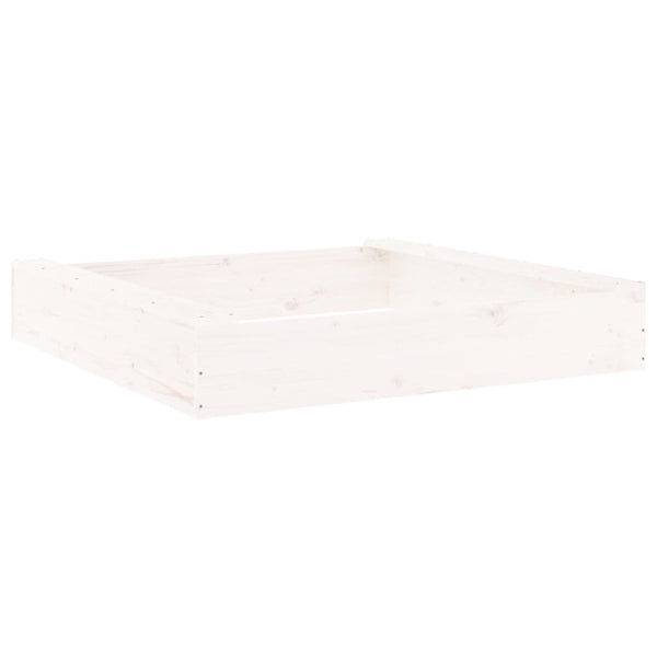 Quadratischer Sandkasten mit Sitzen, Kiefer Massivholz