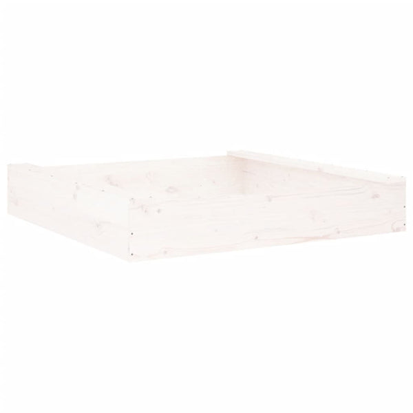 Quadratischer Sandkasten mit Sitzen, Kiefer Massivholz