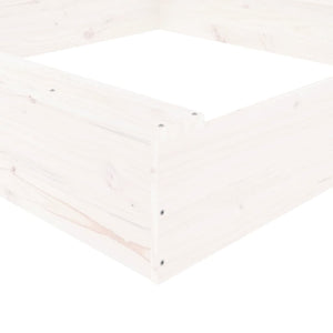 Quadratischer Sandkasten mit Sitzen, Kiefer Massivholz