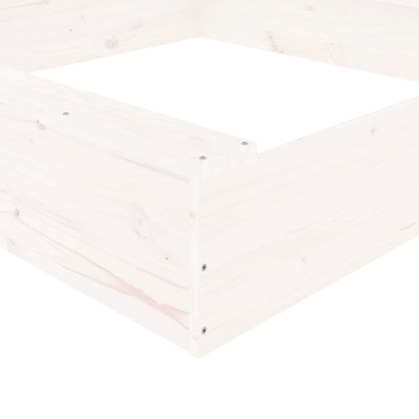 Quadratischer Sandkasten mit Sitzen, Kiefer Massivholz