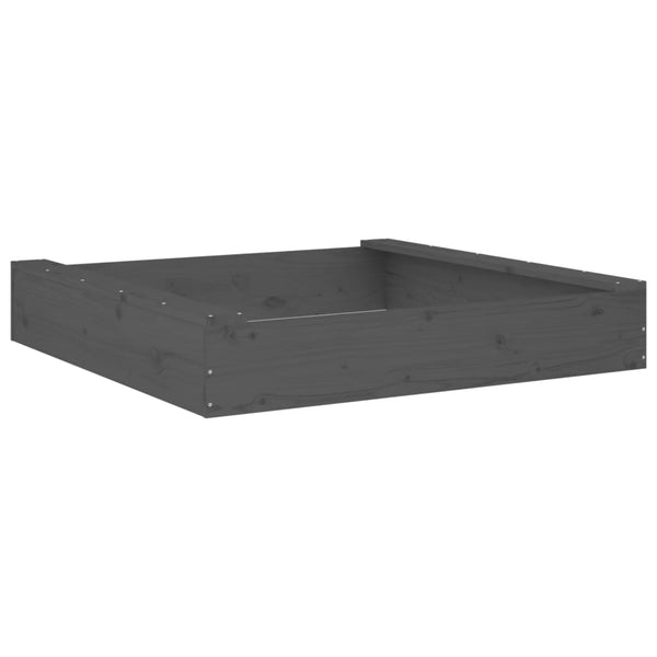 Quadratischer Sandkasten mit Sitzen aus Kiefernholz