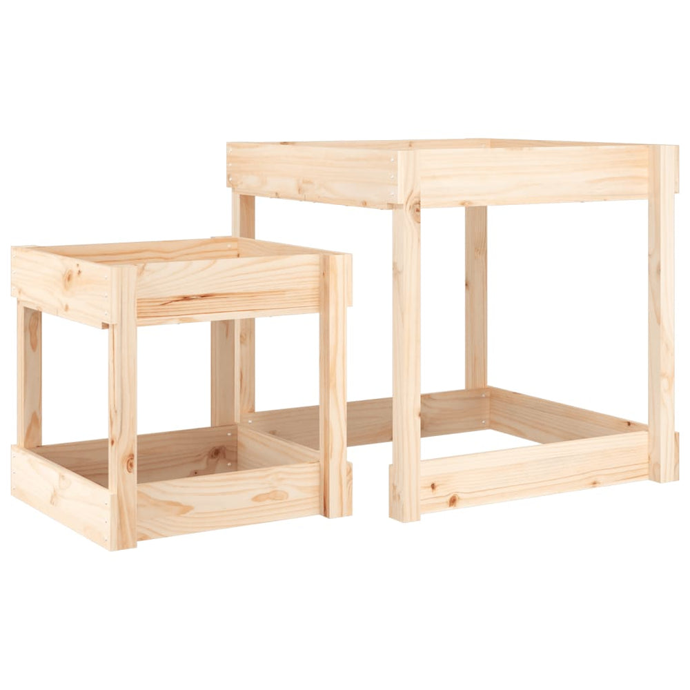 Sandspieltische 2er Set Kiefernholz