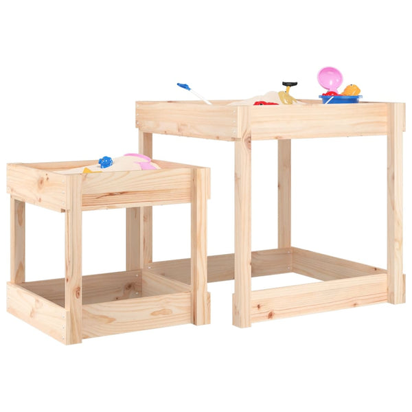 Sandspieltische 2er Set Kiefernholz