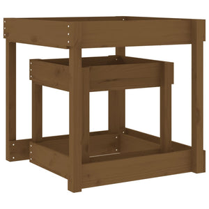 Sandtische 2er Set Kiefer massiv honigbraun