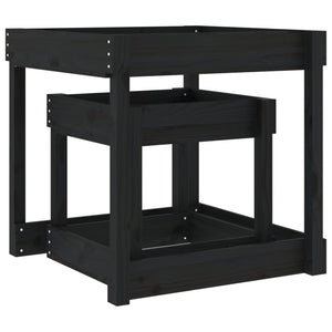 Sandtische 2er Set Kiefer Massivholz Schwarz
