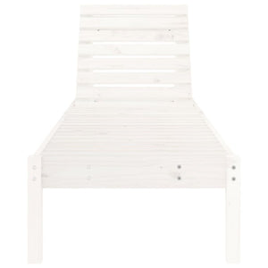 Sonnenliegen 2er Set Weiß Kiefer Massivholz