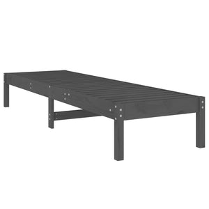 Sonnenliegen 2er Set Grau Kiefernholz