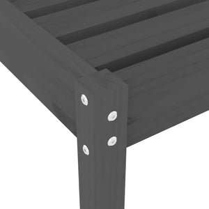 Sonnenliegen 2er Set Grau Kiefernholz
