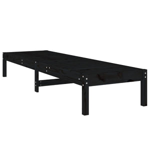 Schwarze Sonnenliege Kiefernholz