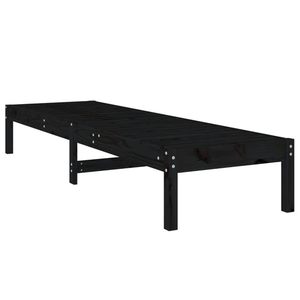 Schwarze Sonnenliege Kiefernholz