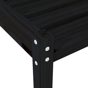 Schwarze Sonnenliege Kiefernholz