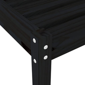 Schwarze Sonnenliegen 2er Set Kiefernholz