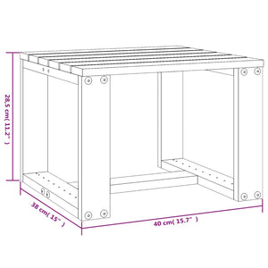 Garten Beistelltisch Kiefer Massivholz 40cm
