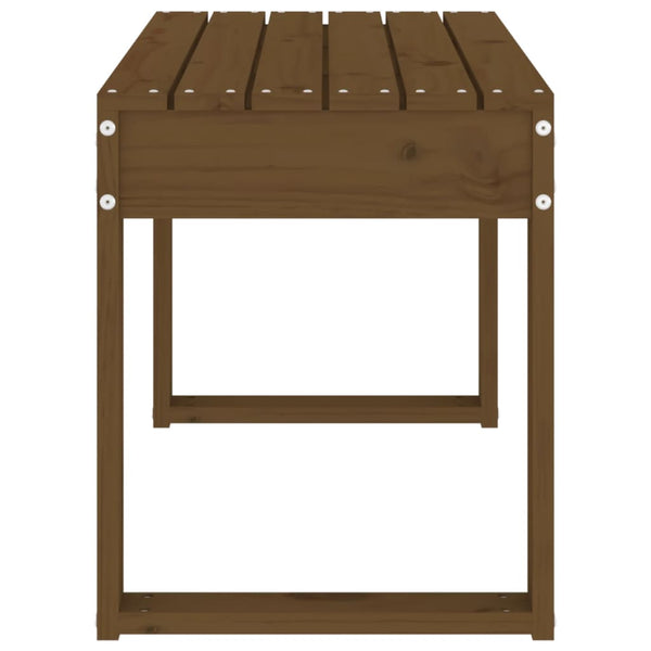 Gartenbank Honigbraun Kiefer Massivholz 80cm