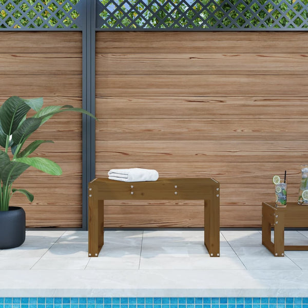 Gartenbank Honigbraun Kiefer Massivholz 80cm