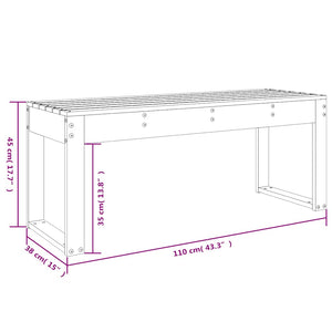 Gartenbank Kiefer Massivholz 110 cm