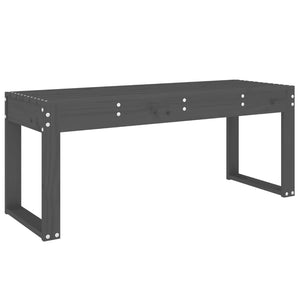 Graue Gartenbank 110 cm Kiefer Massivholz