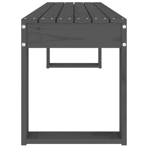 Graue Gartenbank 110 cm Kiefer Massivholz