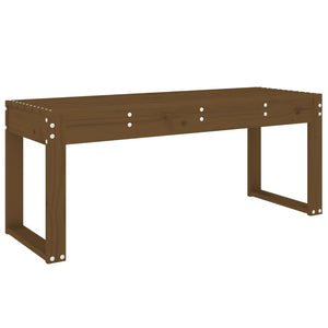 Gartenbank Honigbraun Kiefer Massivholz 110cm