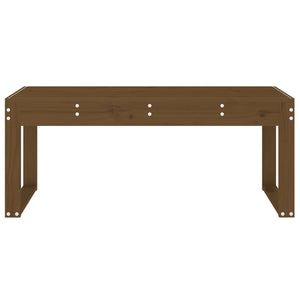 Gartenbank Honigbraun Kiefer Massivholz 110cm