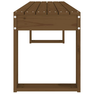 Gartenbank Honigbraun Kiefer Massivholz 110cm