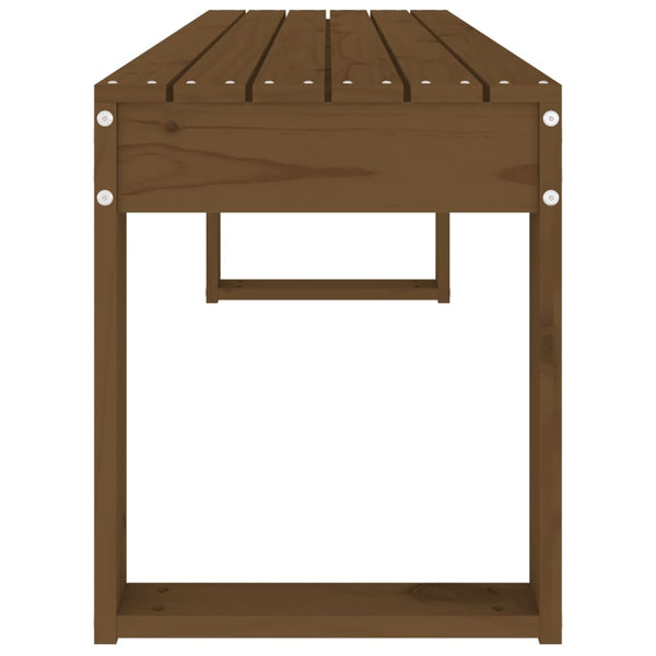 Gartenbank Honigbraun Kiefer Massivholz 110cm