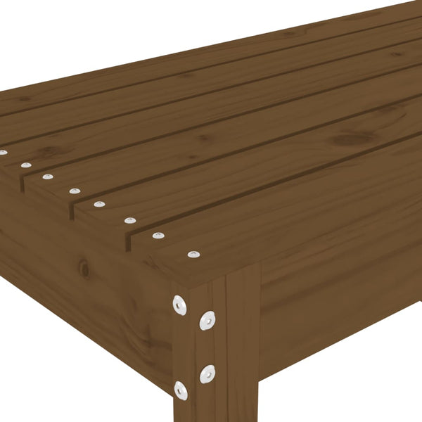 Gartenbank Honigbraun Kiefer Massivholz 110cm