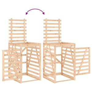 Mülltonnenbox Kiefernholz 84x90x128,5 cm