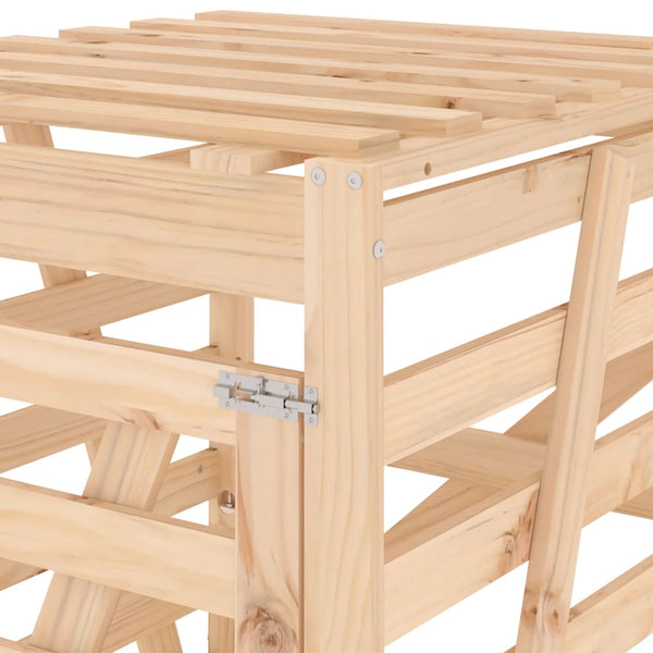 Mülltonnenbox Kiefernholz 84x90x128,5 cm